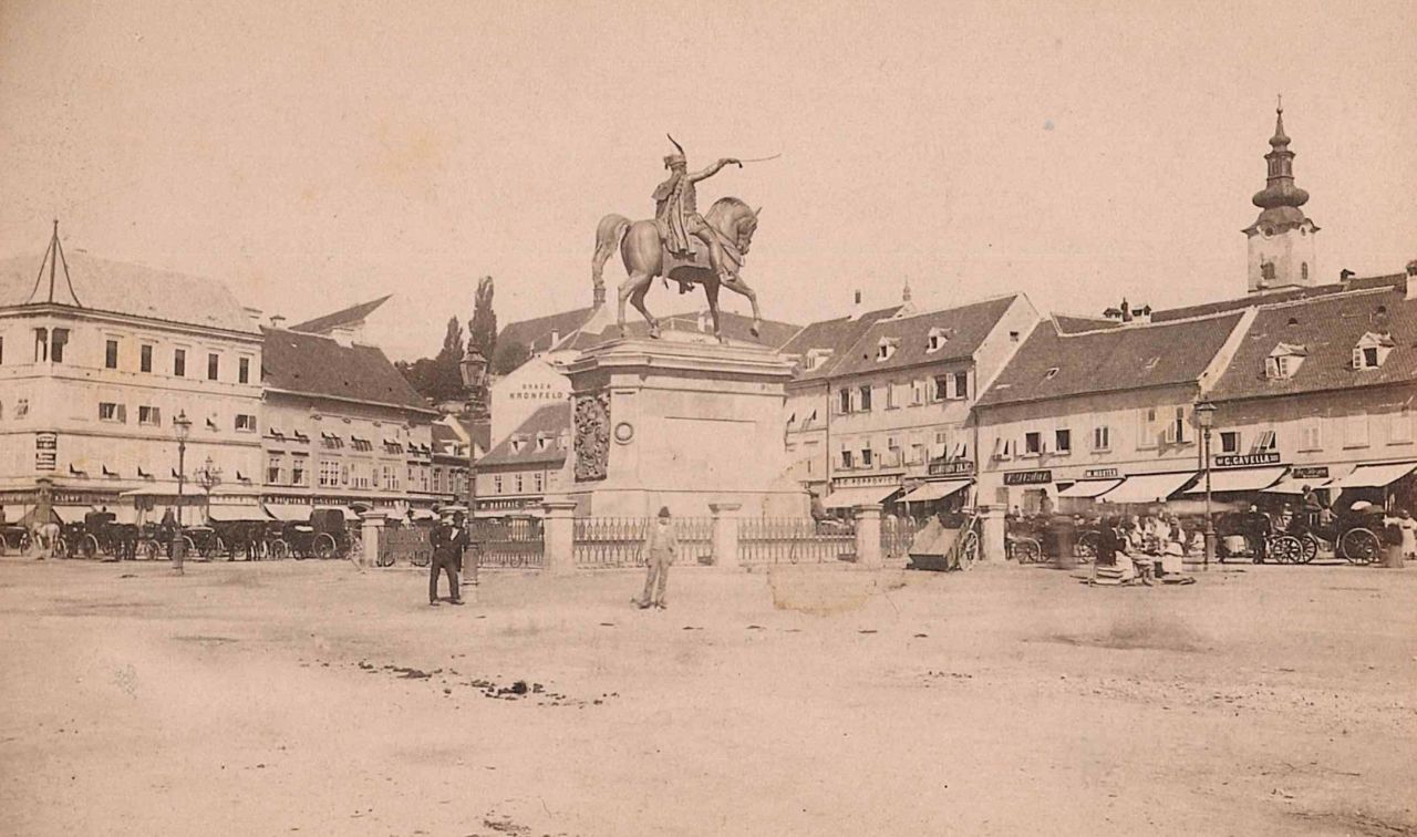 Trg bana Jelačića oko 1880. godine A